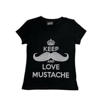 love_mustache tee (black)