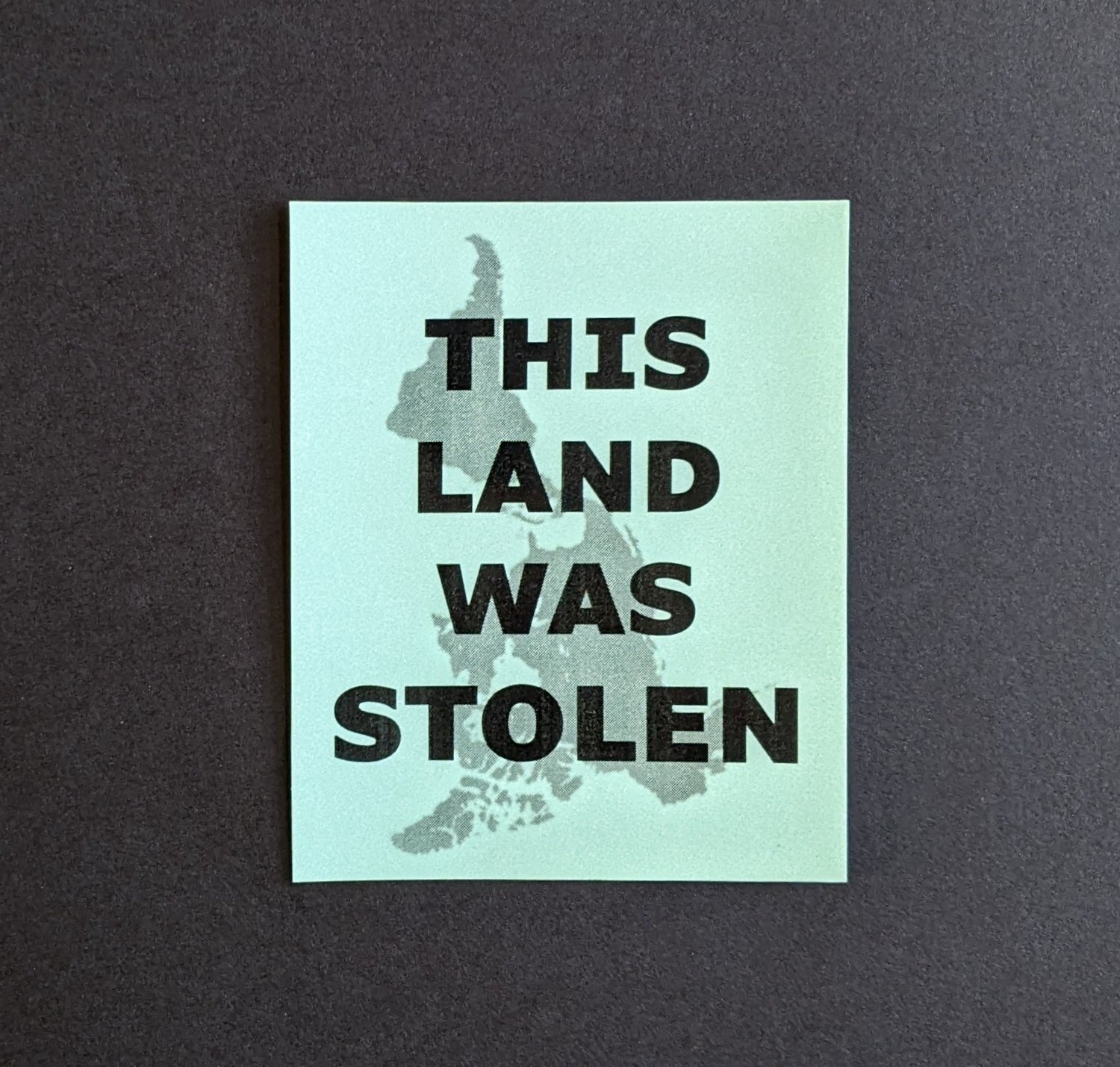 this land was stolen (sticker)