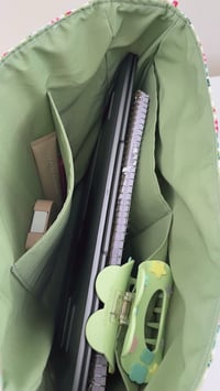 Image 2 of Green Striped Crossbody Bag