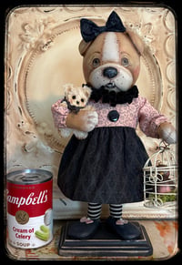 Image 3 of Lola the English Bulldog folkart doll 