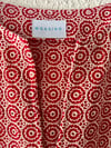 RED BRODERIE ANGLAISE SHORT KAFTAN