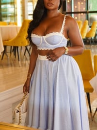 Image 4 of Lace Trim Cami and Skirt Two-Piece Set