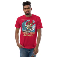 Image 11 of I Ride With Jesus Surfing Dark Fitted Short Sleeve T-shirt