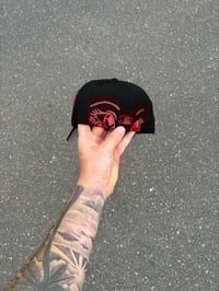 Image 4 of TWO TONE GOTH BLACK NEW YORK YANKEES CUSTOM FITTED CAP