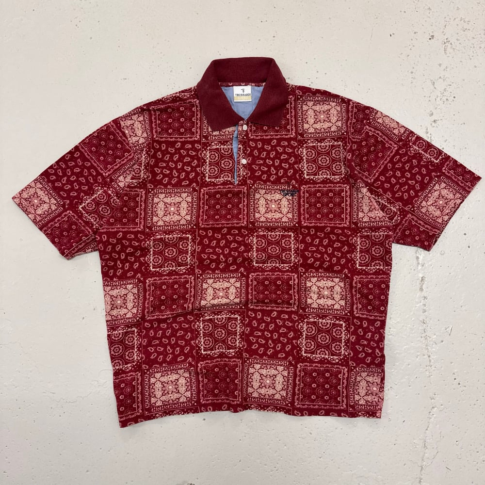 Image of 1990s Trussardi Sport Polo Shirt, Size Large