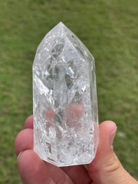 Image 10 of Crackle Quartz Crystal Point With Rainbows #1452
