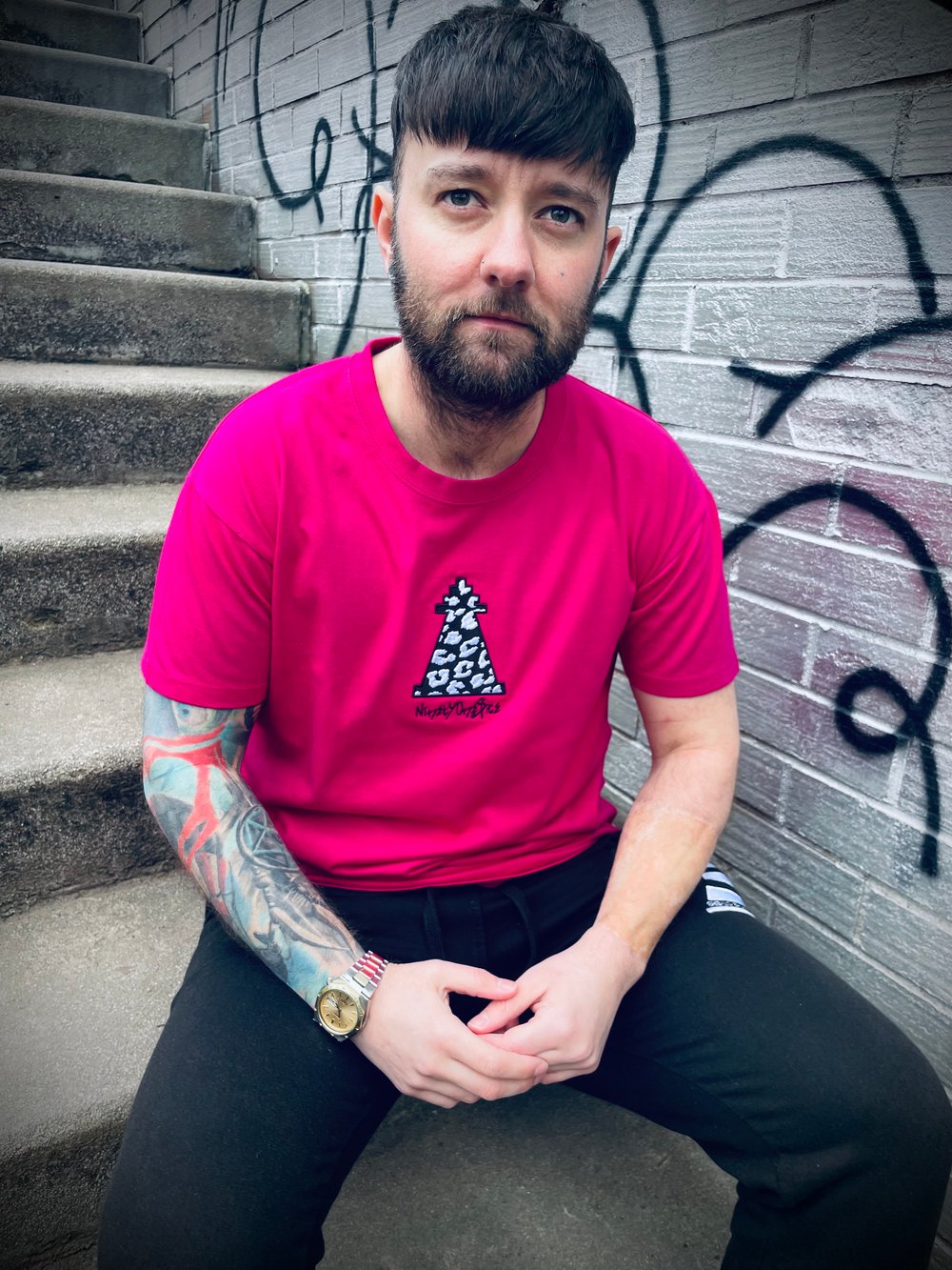 Image of Fushia Leopard Lighthouse Tee