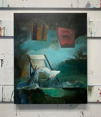 Image 3 of Painting / maleri / "The memory of a beach chair" / 40x50 cm