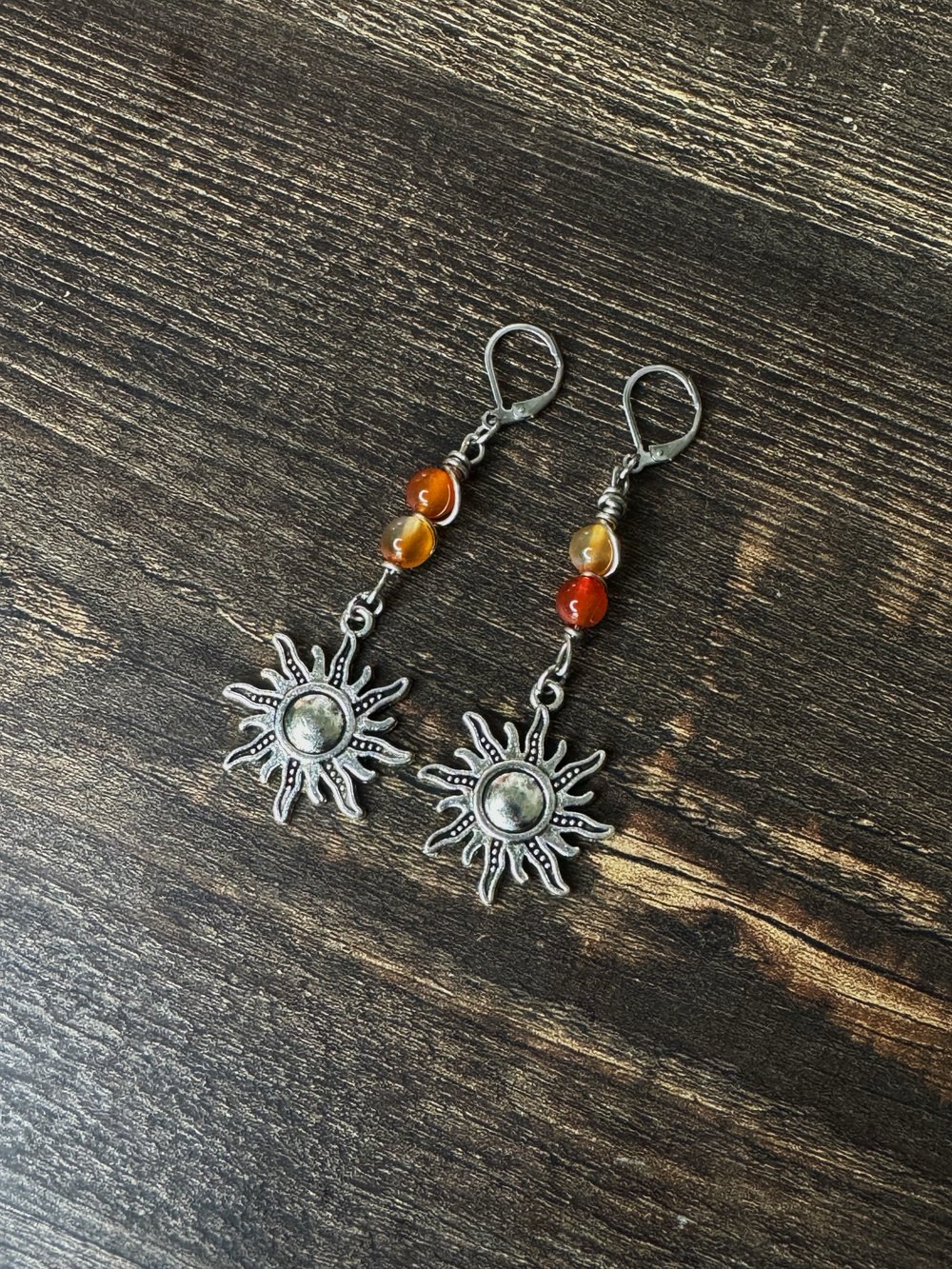 Image of "Fiery Confidence" Earrings w/ Carnelian