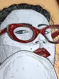 Image 3 of 'GLASSES' original illustration (A4, frame incl.)
