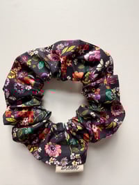 Image 3 of Black floral scrunchie 