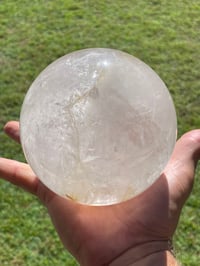 Image 6 of Clear Quartz Sphere With Rainbows #1430