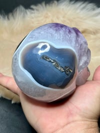 Image 16 of Amethyst & Agate Skull Carving #2241