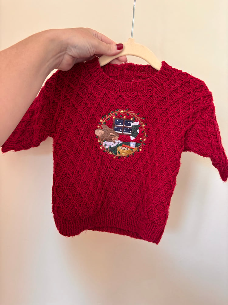 Image of PRE LOVED HAND KNIT red