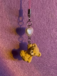 Image 2 of Luna Charm- Handmade Teddy Bear Polymer Clay Accessory