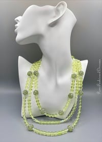 Image 3 of Uranium Waterfall Three Strand Necklace