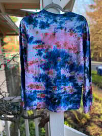 Image 3 of Mom I’m Scared Come Pick Me Up Possum, Long Sleeve Tie Dye Shirt Size Small