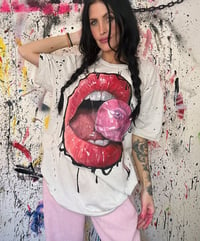 Image 3 of ‘EYE CANDY!’ HAND PAINTED T-SHIRT XL