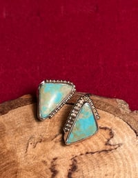 Turquoise Triangle Earrings