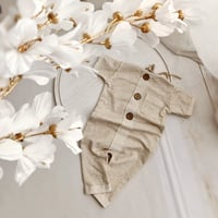 Image 1 of Photoshooting  boys sitter romper Lorenzo | sleeves | beige