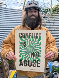 Image 1 of 'CONFLICT IS NOT ABUSE' Risograph Print