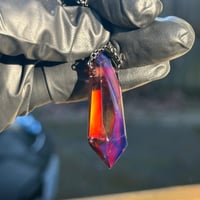 Image 5 of Crystal Pendant 1 - Amber Purple 