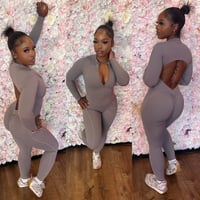 Image 1 of gray jumpsuit 