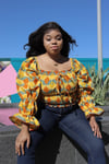 Yellow Kente Ellen Blouse