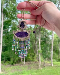 Image 4 of Purple Lepidolite Cabochon Necklace