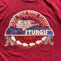 Image 3 of Deadstock Sturgis Motorcycle Rally T shirts 1987 XL