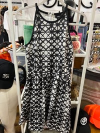 Image 1 of black and white printed dress
