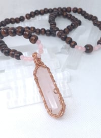 Image 1 of Rose Quartz Heart Opener Necklace
