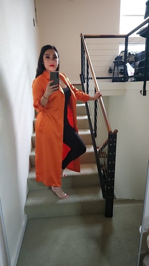 Image of Belinda Satin Trench Duster