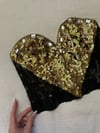 vintage sequin heart bustier