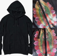 Virgin Mary Blk Zip Up Hoodie