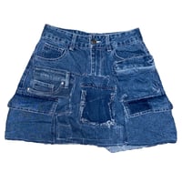 Image 1 of Utility Patch Denim Skirt