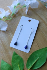 Image 2 of Lapis Chained Earrings
