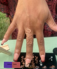 Image 4 of Copper Poetry Rings (3 Adjustable Rings) – Handmade Sculptural Stack Rings