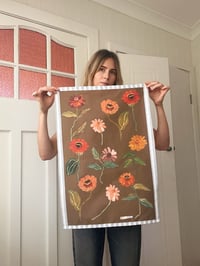 Image 1 of 'Zinny' Tea Towel