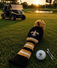 Image 3 of New Orleans Saints  custom Golf Club Cover hand knit logo NFL fan  gift-5948b308