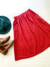 Ready Made Sizes 10 & 12 Red with Motifs Rachael Skirt with free postage 