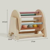 Image 1 of Montessori Wooden Rolling Rattle 