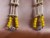 Image 2 of 20” Trade Bead Earrings