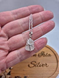 Image 3 of Sterling Silver Wrapped Sea Glass Necklace