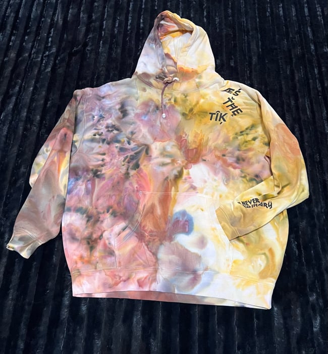 ICE DYED HEAVYWEIGHT HOODIE (Terra Cotta/Amber Waves/Shitake Mushroom)