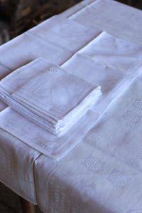Image 7 of 1 Tischdecke und 4 Servietten, Jugendstil