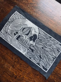 Image 1 of 'Life From Death' Blockprinted Denim Backpatches