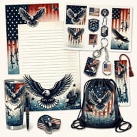 GOD BLESS AMERICA STATIONARY GIFT SET 