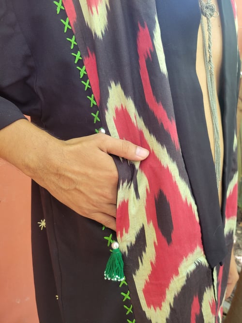 Image of Runes Ikat Kimono 