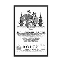 Image 1 of Rolex Christmas 1926 framed poster